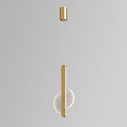 Modern Loomis Pendant Lamp with Brass & Black Finishes