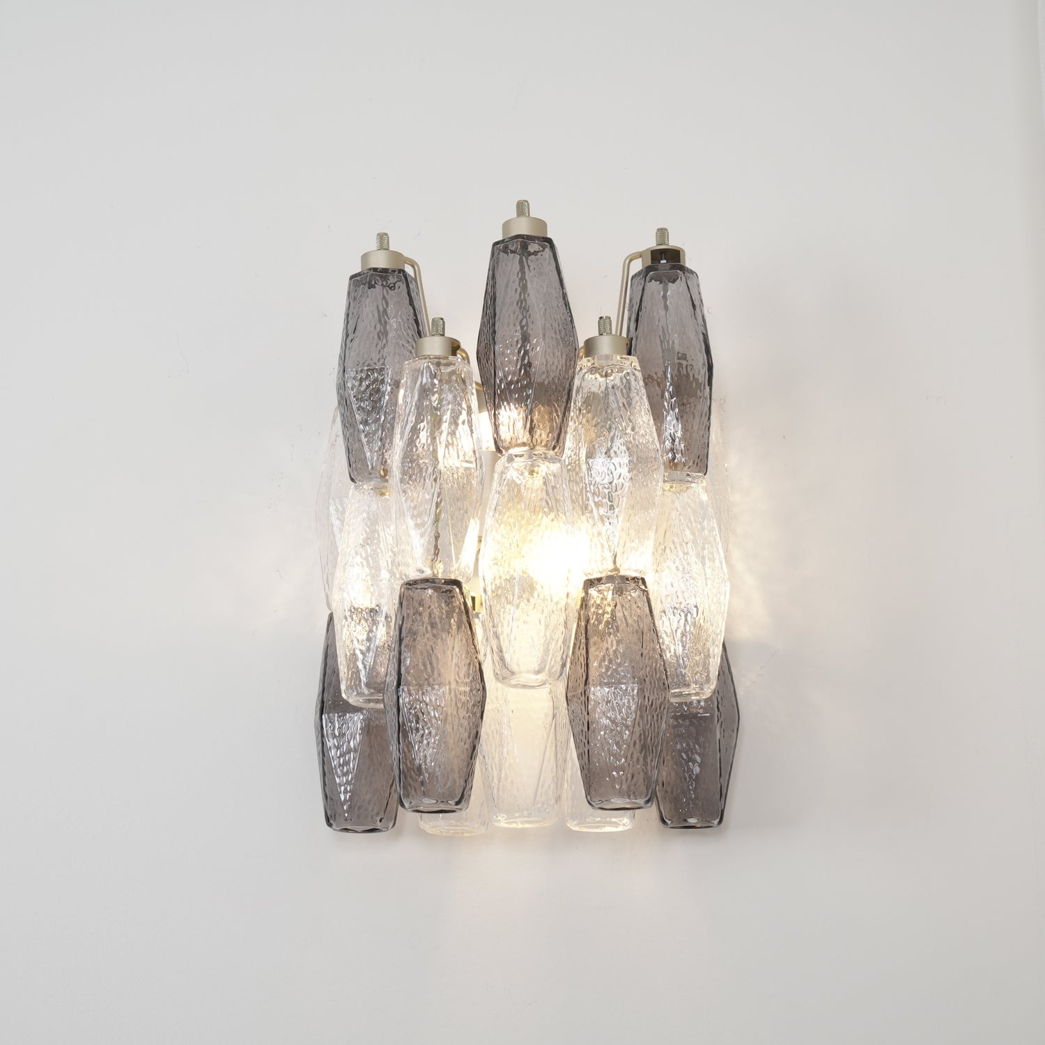 Murano Glass Wall Lamp with Rhombus Design