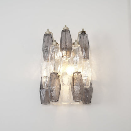 Murano Glass Wall Lamp with Rhombus Design