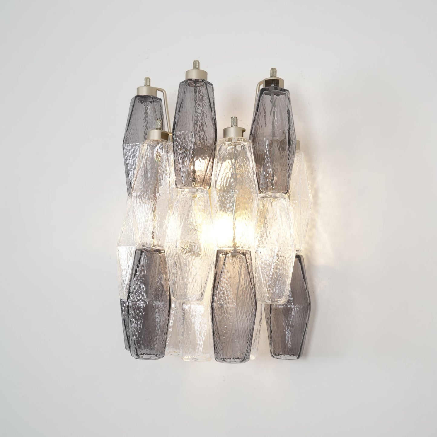 Murano Glass Wall Lamp with Rhombus Design