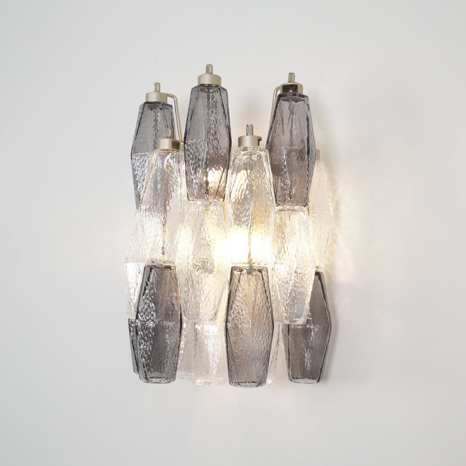 Murano Glass Wall Lamp with Rhombus Design