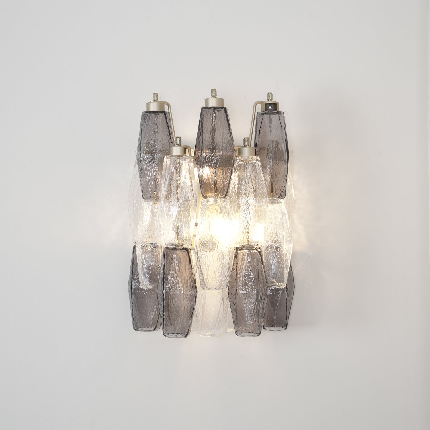Murano Glass Wall Lamp with Rhombus Design