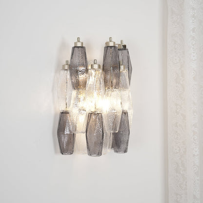 Murano Glass Wall Lamp with Rhombus Design