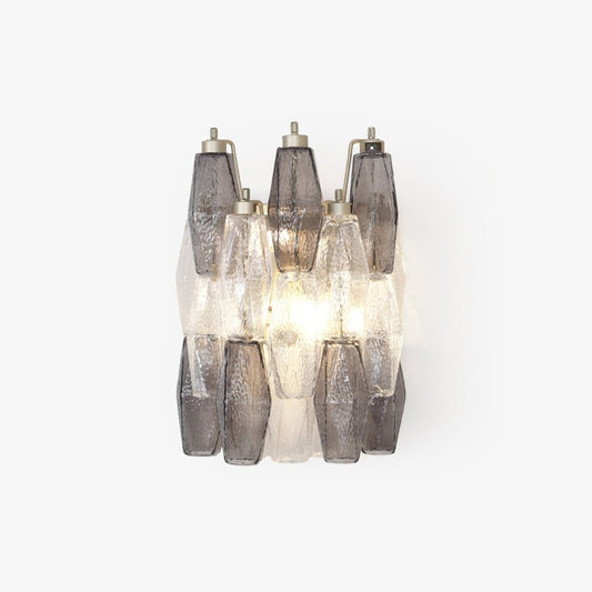 Murano Glass Wall Lamp with Rhombus Design