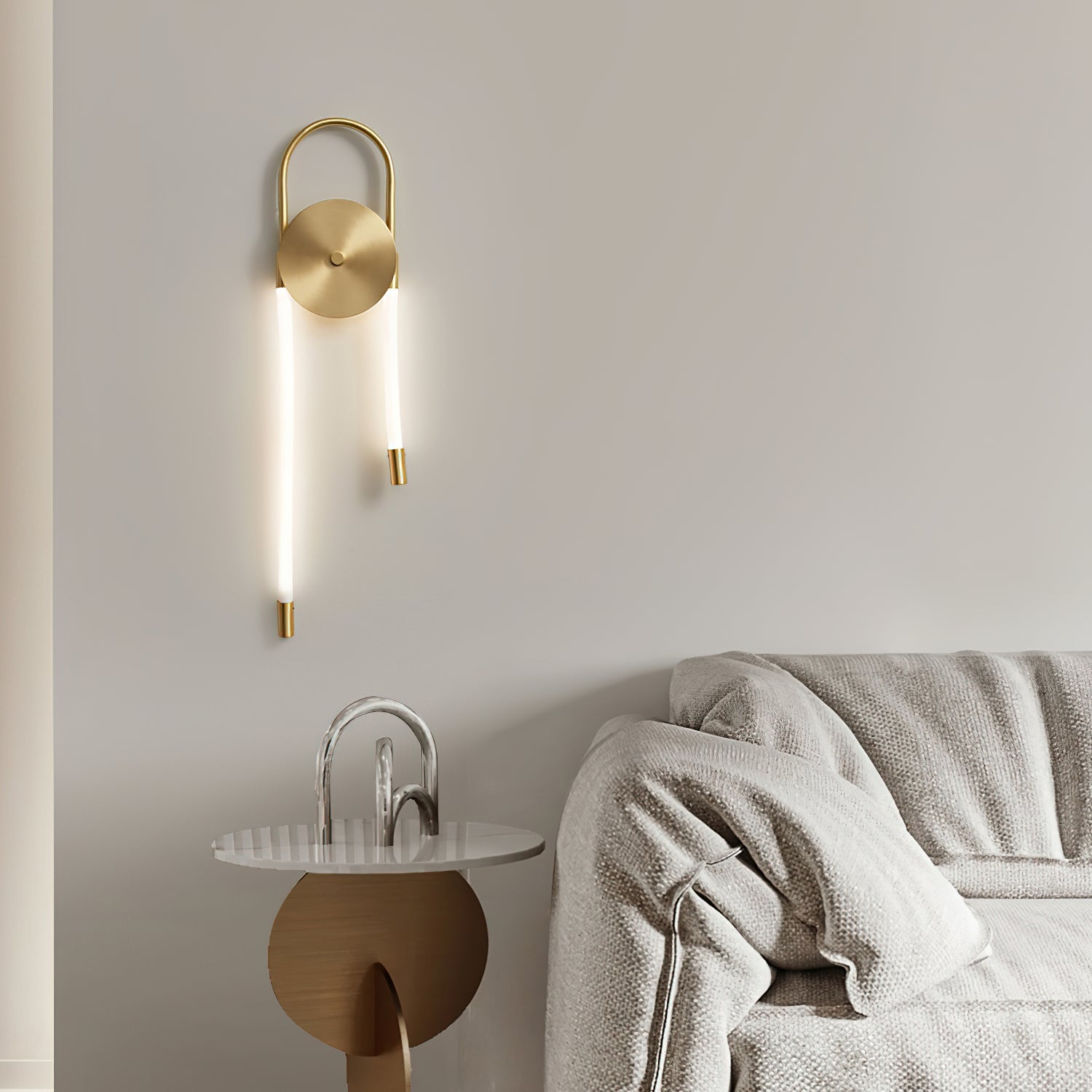 Murano Glass Wall Lamp with Rhombus Design
