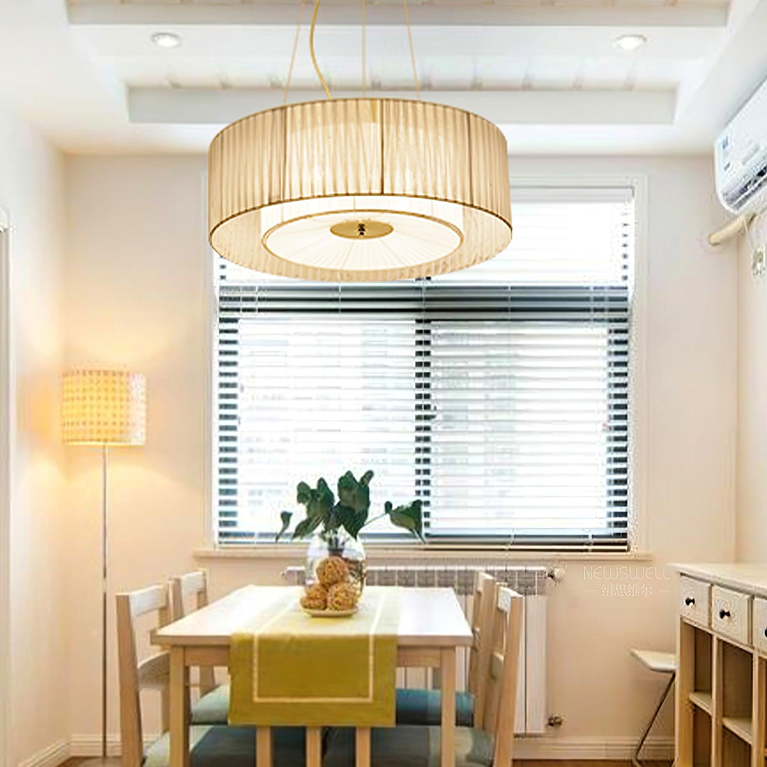 Ruffle Pleated Pendant Lamp, Modern Decor
