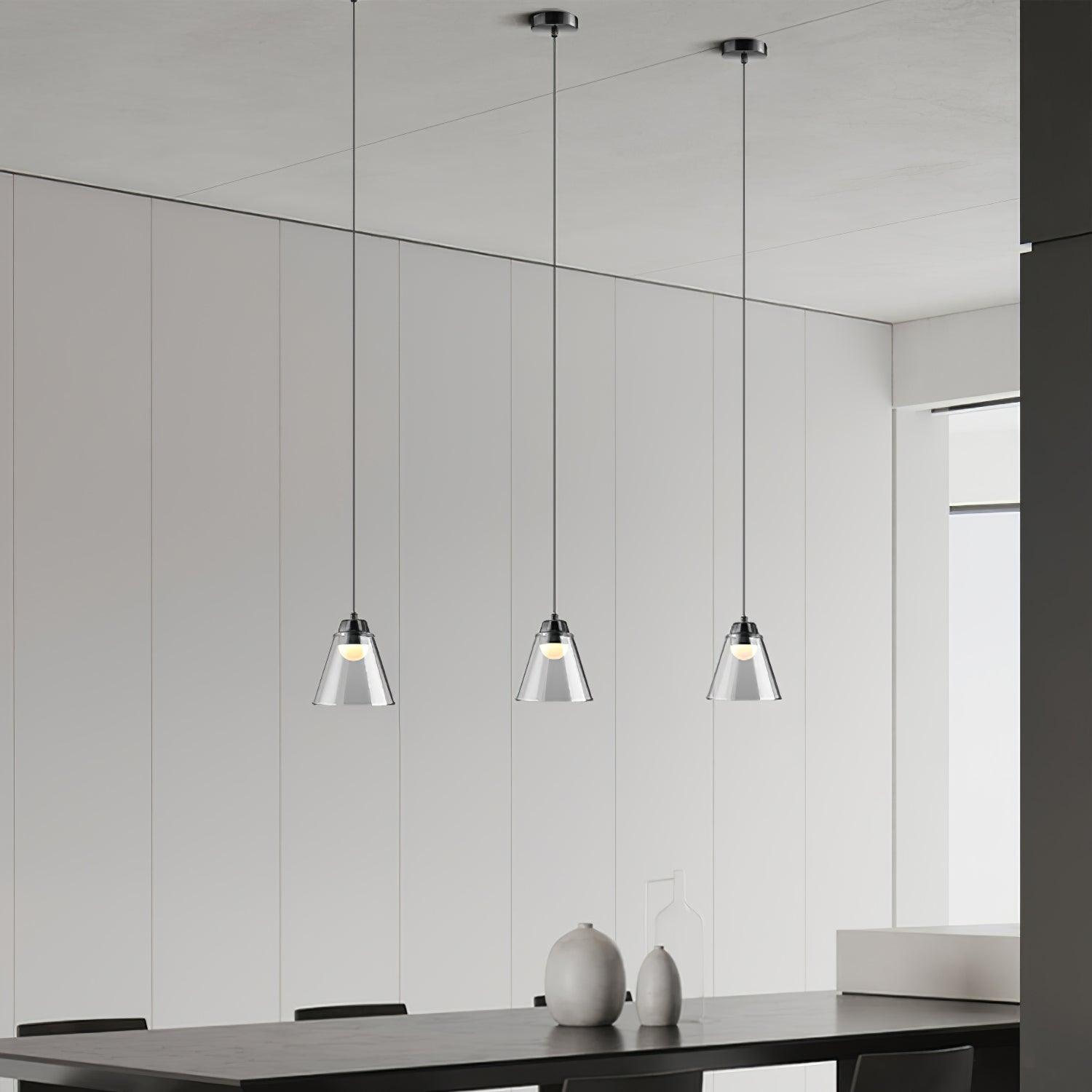 Clear Glass Pendant Lamp with Integrated LED