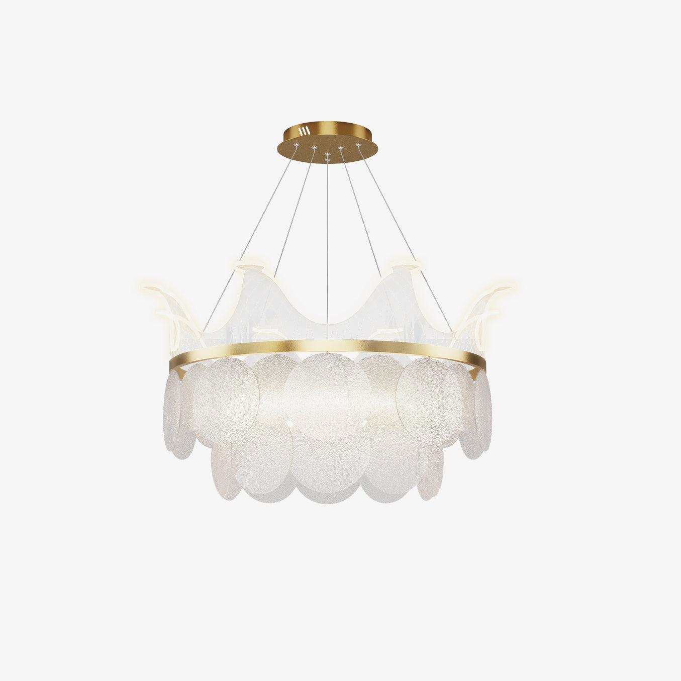 Vassar Crown Chandelier with 3-Color Dimming