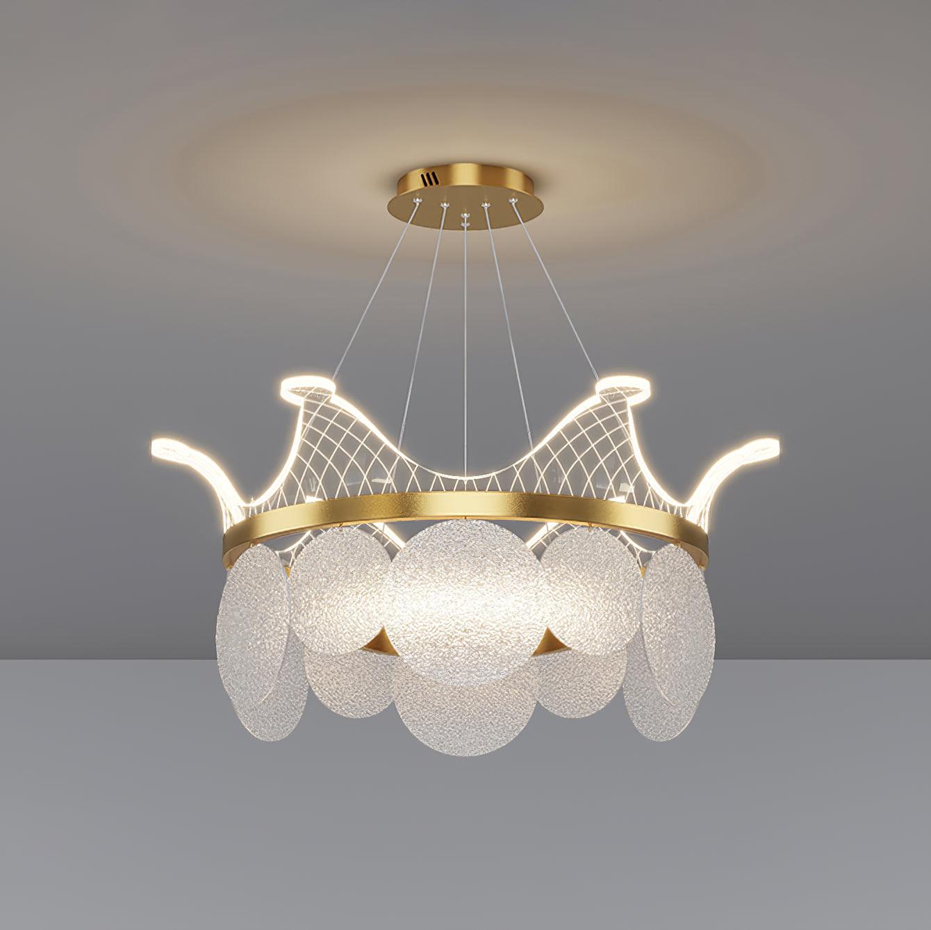 Vassar Crown Chandelier with 3-Color Dimming