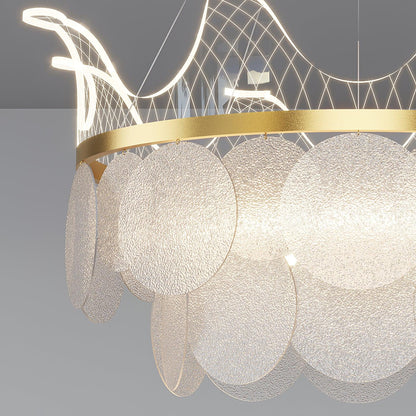 Vassar Crown Chandelier with 3-Color Dimming