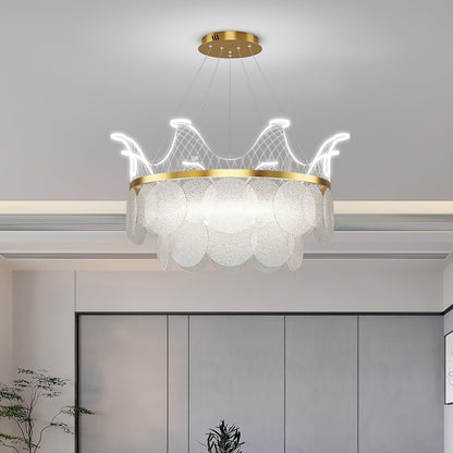 Vassar Crown Chandelier with 3-Color Dimming